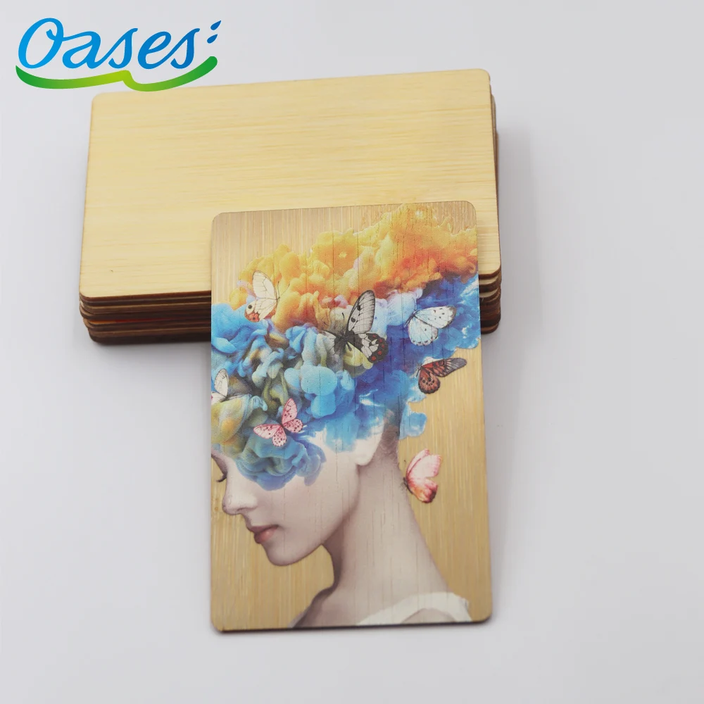 Laser Engraving Bamboo Cards RFID Wood Hotel Key NFC Bamboo Business Card