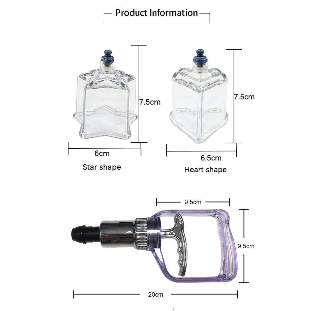 10Pcs Star Shaped Cupping Cups Plastic Vacuum Therapy Set Cupping Kit Massager with Box