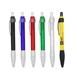 hot sale cheap promotional kawaii rubber coated plastic pen color press ball point pen