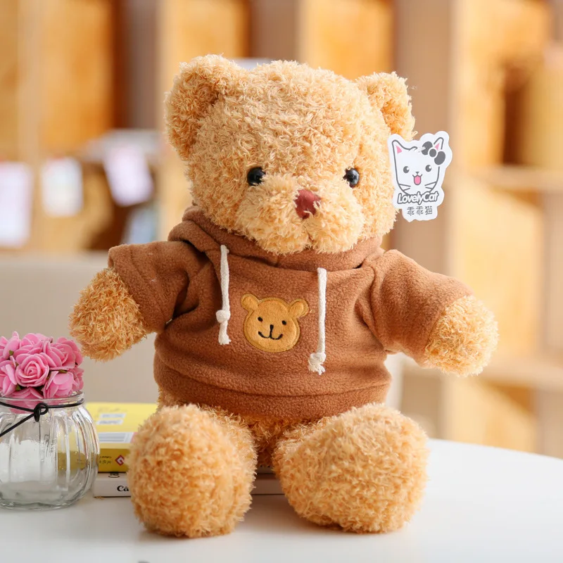 20 Designs Small Teddy Bears Bulk Wholesale Plush Toy Soft Little Bear With Sweater Kids Stuffed Pillow Gift