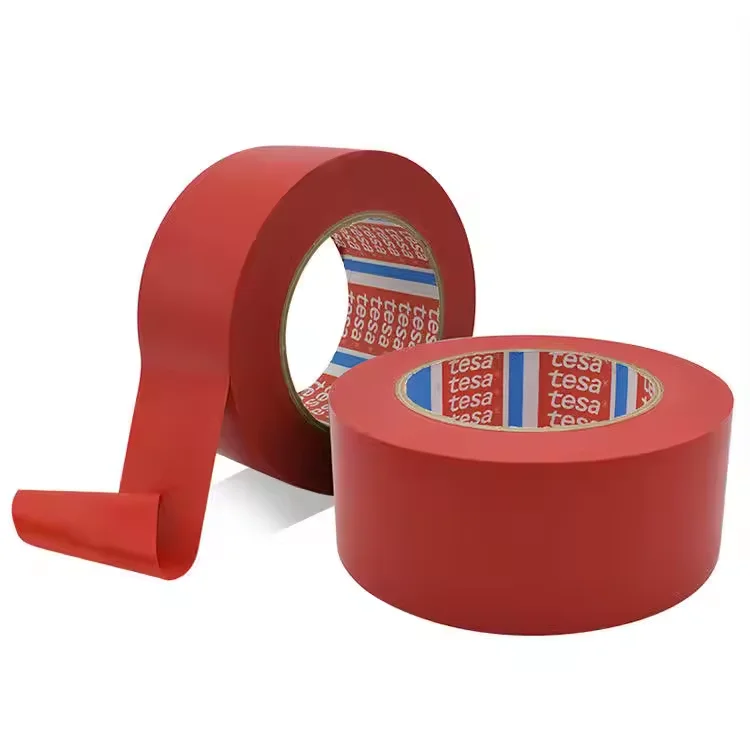 Tesa 4169 Premium Soft PVC Floor Warning Cloth Tape Waterproof And Wear Resistant Floor Marking Reflective Rubber Tape