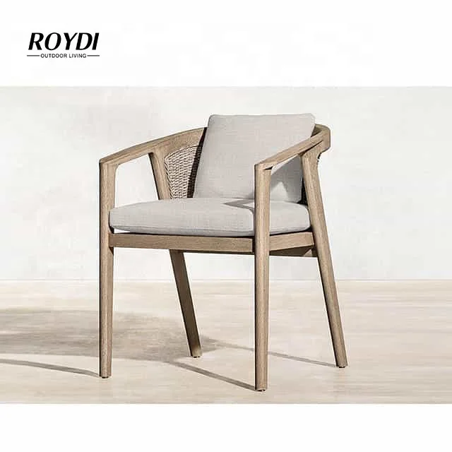 Roydi Handcrafted Teak Outdoor Garden Furniture Teak Outdoor Wood Dining Chair