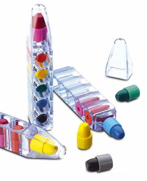 Безопасность 12 в 1 Детская 12 видов цветов пластиковый съемный пуля стекируемые шелковистые мелки для детей Картина