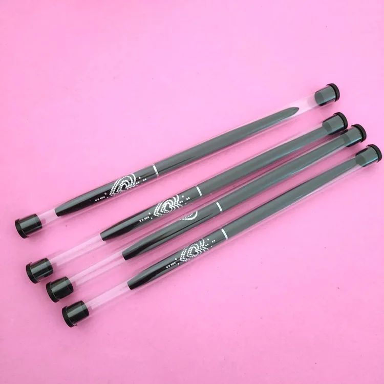 Black Rhinestone Nail Liner Painting Brush Long Liner Pen For Nail Art Stripe Pattern Brush