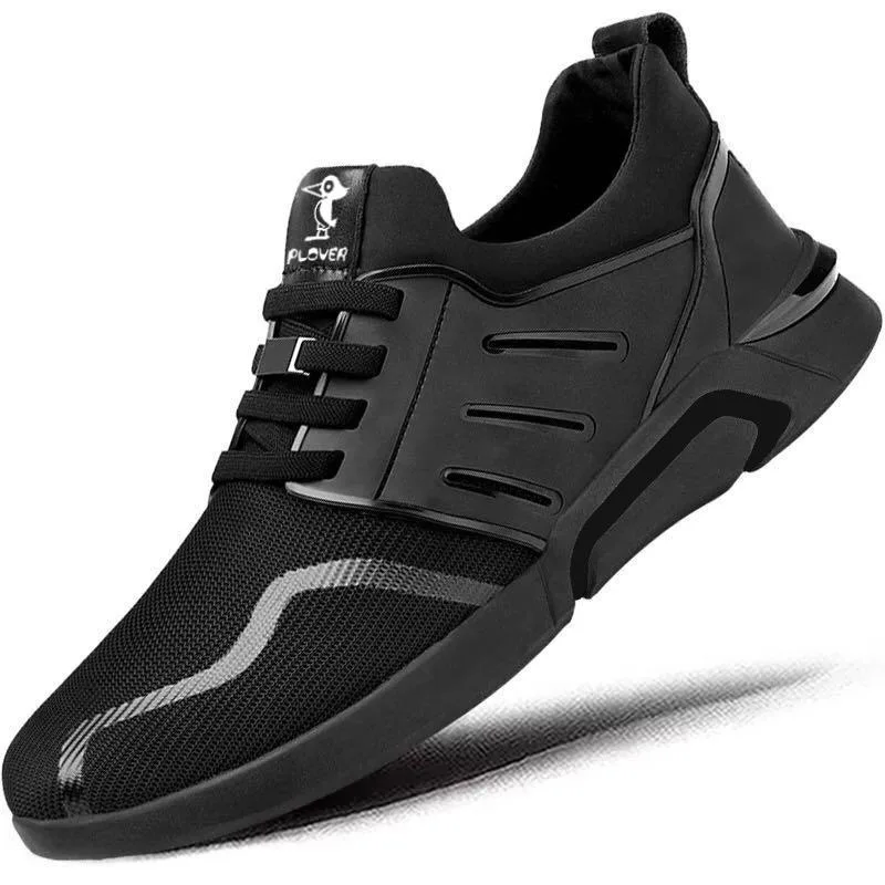 Wholesale low moq cheap sports shoes black running mens sneakers for men