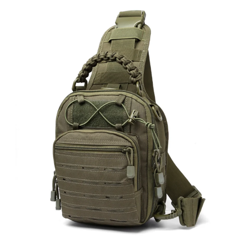 Laser Tactical Nylon Sling Bag Molle Camping Backpack Hunting Sports Chest Shoulder Bags