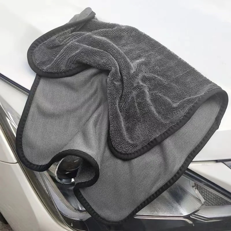 Factory Supply  Customized  logo  Super Absorbent  Microfiber Cleaning Cloth Car Wash Towel  Auto Twisted Loop Car  Drying Towel