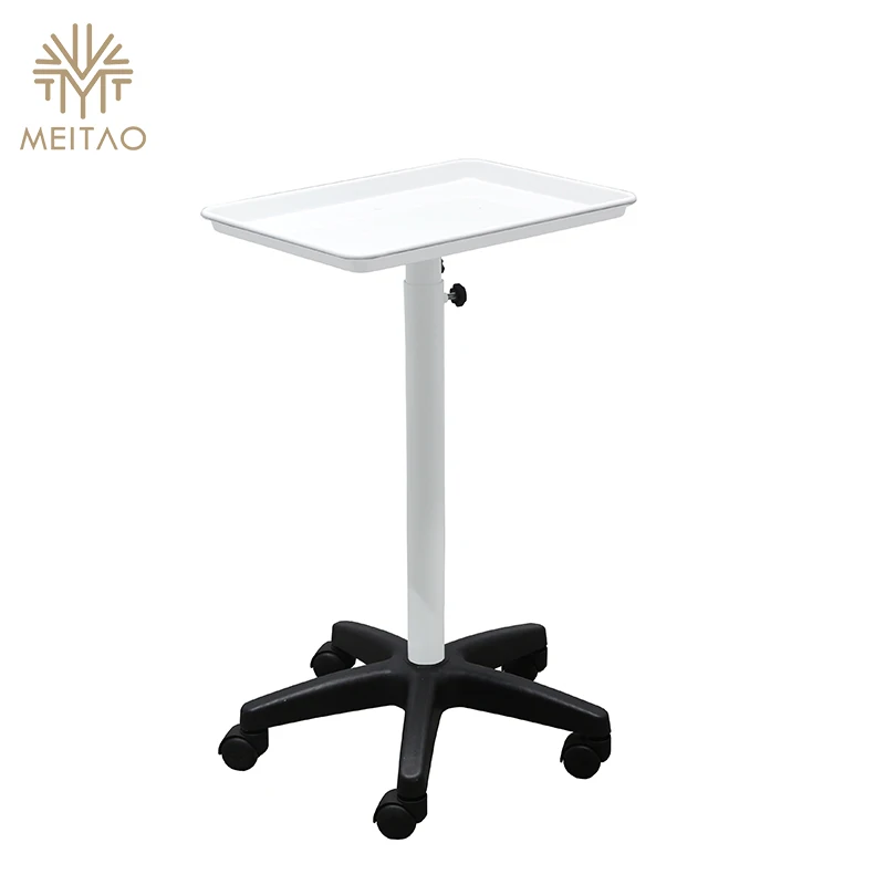 Versatile Mobile Utility Cart with Adjustable Height and Rolling Base for Workshop and Salon Use