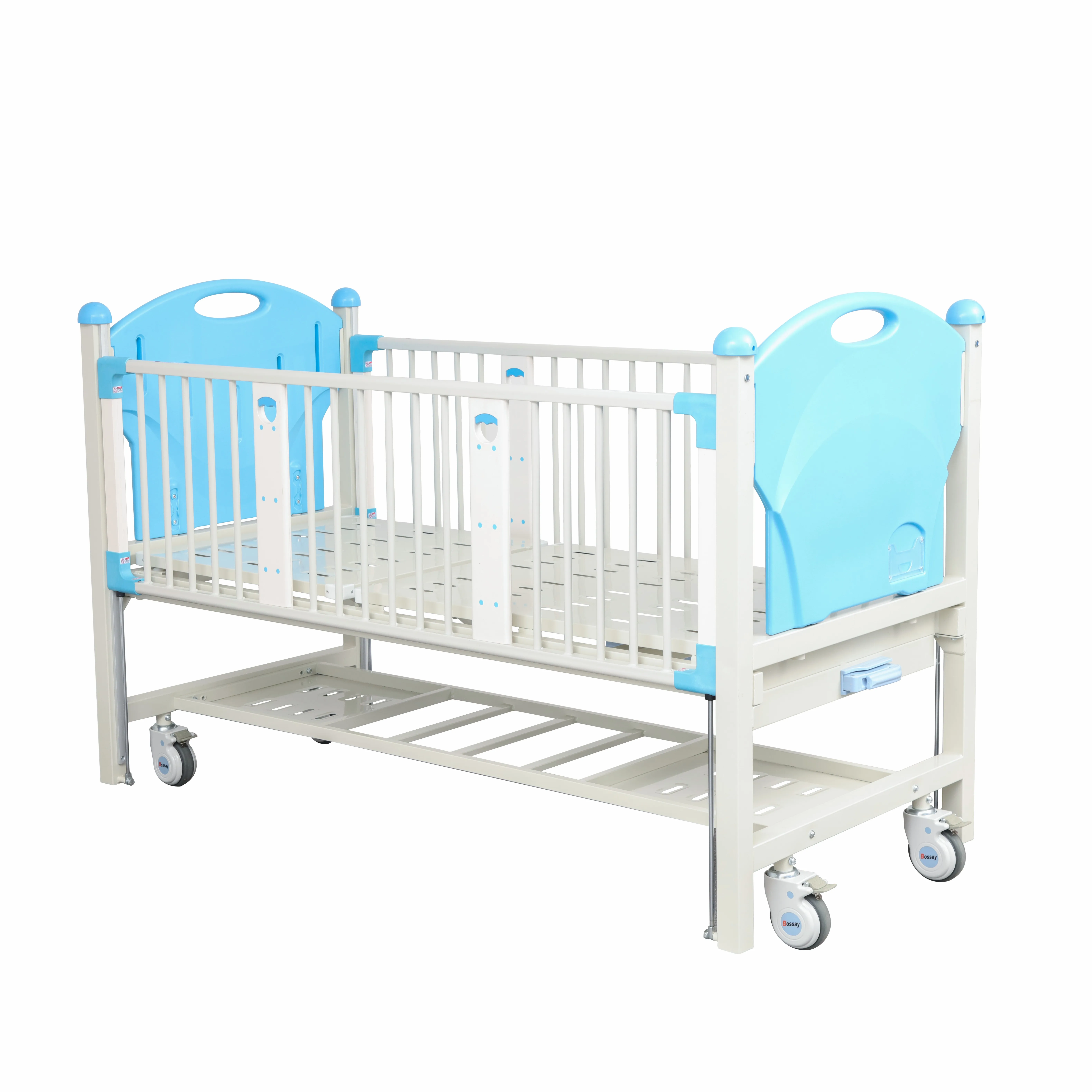 Factory Infant Hospital Crib Metal Babies Clinic Medical Bed Kids Children Pediatric Bed with Casters Manufacturers