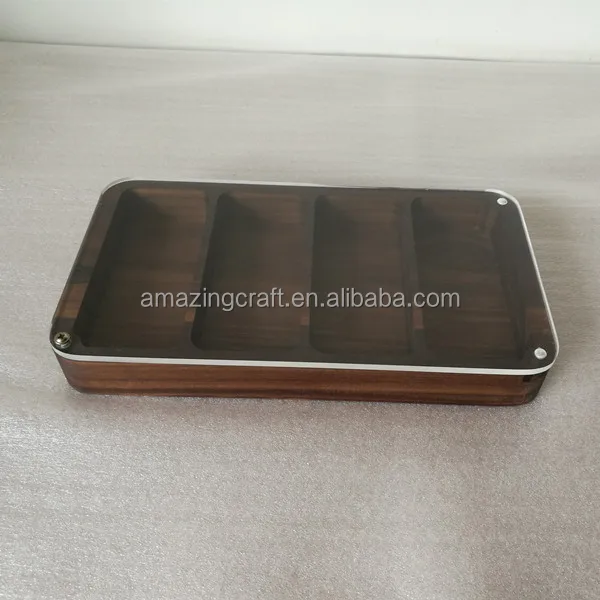 CNC Cutout Walnut Gift Box with Magnets Thick Acrylic Swivel Open Cover OEM Dimension Top Quality Wholesale