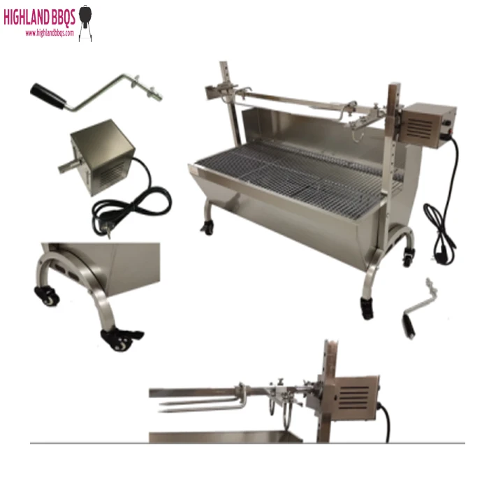 Electric Rotisserie Machine BBQ Rotiserie Grill Stainless Steel Spit Roaster Rotisserie Grill Roasting 110V Motor