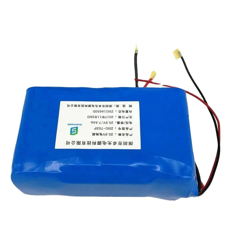 25.9v 7.8Ah 18650 Lithium ion battery rechargeable li-ion battery pack with BMS for balancing scooter electric unicycles