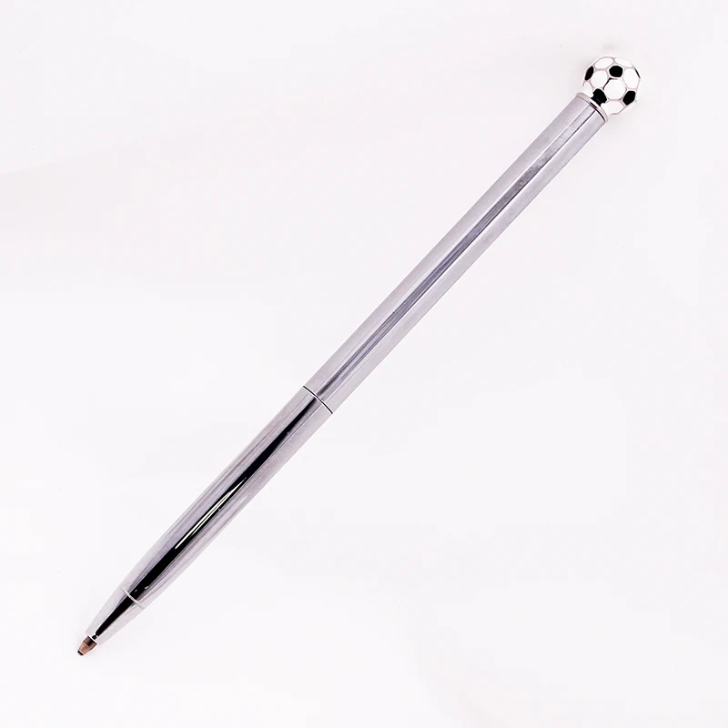 Advertising High quality Creative Cute Cartoon Design soccer football metal ball pen logo customized