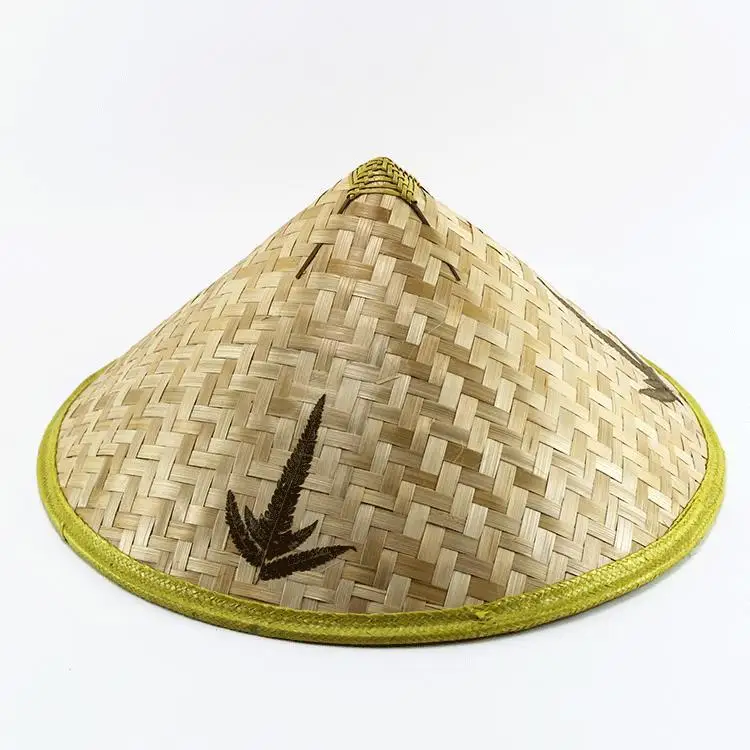 Amazon wholesale bamboo straw hats farmer safari sun hat outdoor fishing rice hat