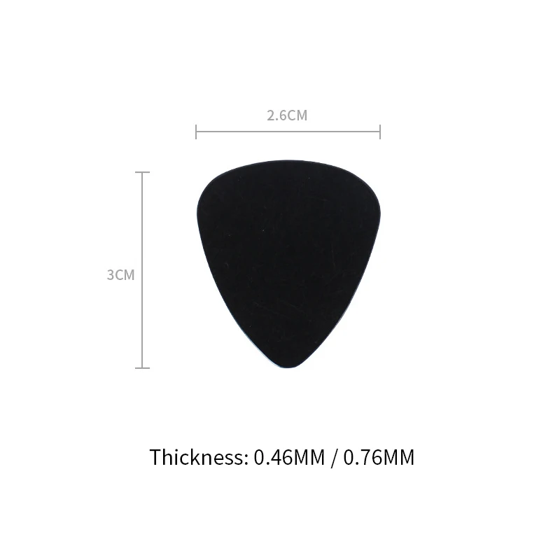 Hot Sale 0.46mm 0.76mm ABS Material Custom Colors logo OEM Guitar Pick