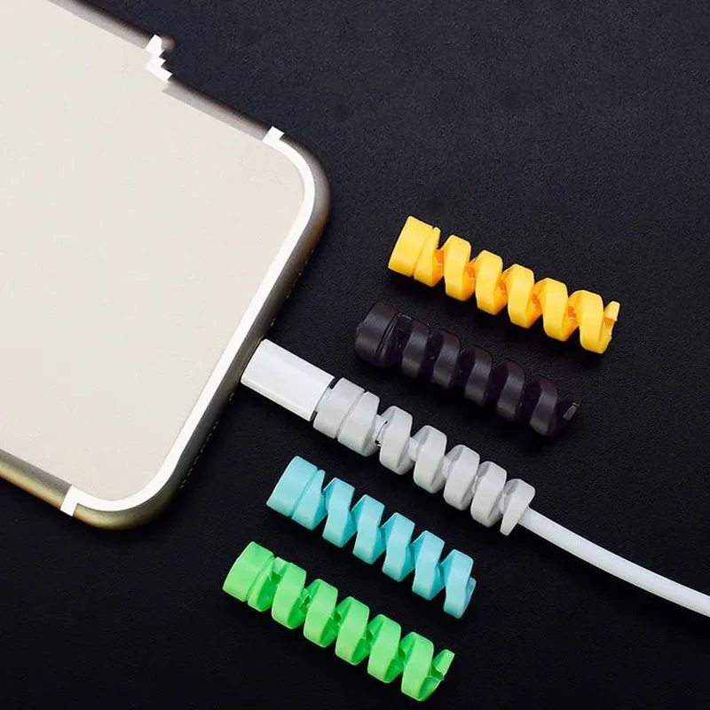 High Quality Silicone Spiral Wire Protector Charging Able Protector Saver For Mobile Phone Data Usb Cable Protector