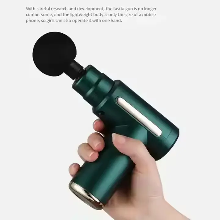 Portable Electric Mini Massage Gun Rechargeable Handheld Pistol Deep Tissue Percussion Targeting Back Pain Relief Neck