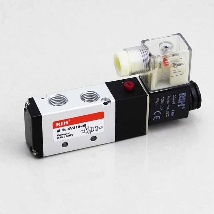 2/5 воздушный компрессор DC24V AC220V AC110V DC12V электромагнитный клапан детали пневматического цилиндра Airtac 4v210-08