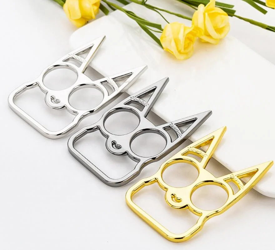 Free Shipping 40pcs/lot Multifunctional mini cat shaped bottle opener Finger-cot opener
