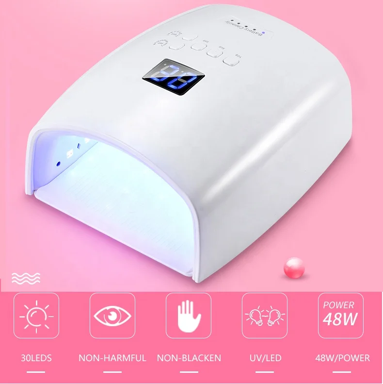 
New S10 48W 30 LEDs Upgraded Rechargeable UV Nail Lamp Wireless Nail Art Gel Cordless Gelpolish Dryer Gel Nail Polish LED Lamp 