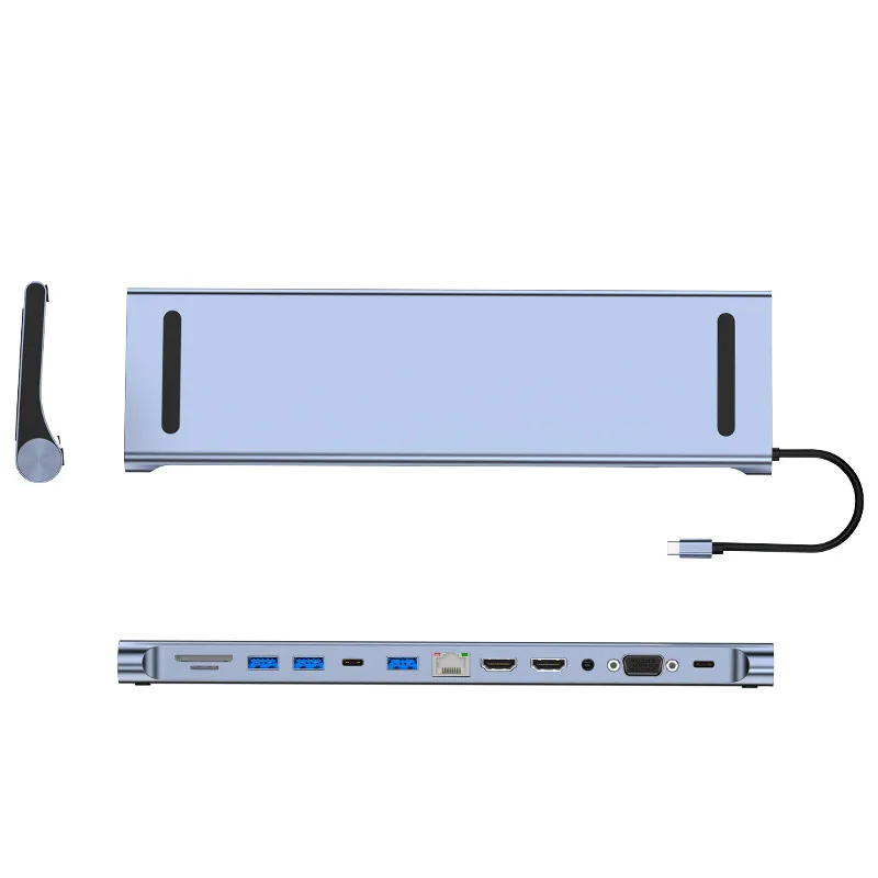 docking station for mac macbook pro 12 in 1 usb c hub multifunction type c docking sta 12 in 1 type-c hub multiport dock station