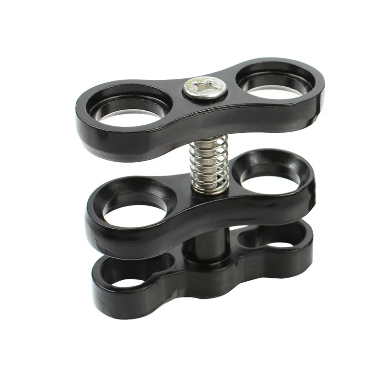 Изготовленный на заказ CNC филируя Алюминиевый Дайвинг огни мяч бабочка клип 2-отверстие зажим крепление для камеры с шаровой головкой и крепления