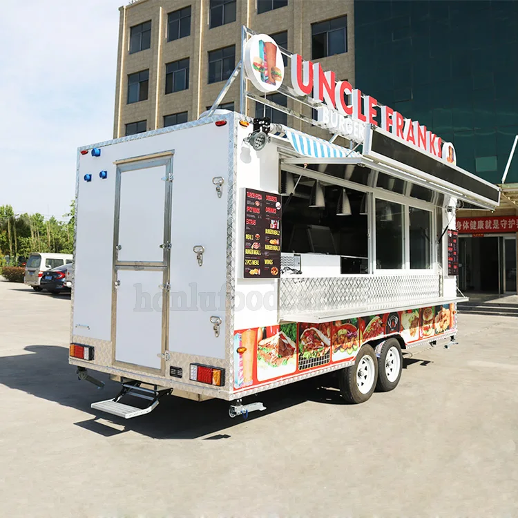 Kebabs Food Trailer Drivable Food Truck with Full Kitchen Mobile Food Carts for Sale