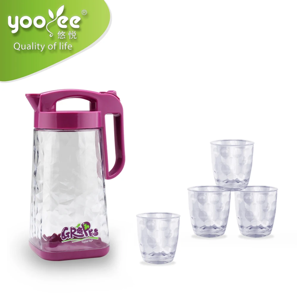 Water Pots Water Cooler Jug Juice Jug & Kettles Plastic Juice Pitcher China with 4cups 4000 Sets 59.5x33x54cm Everyday Support
