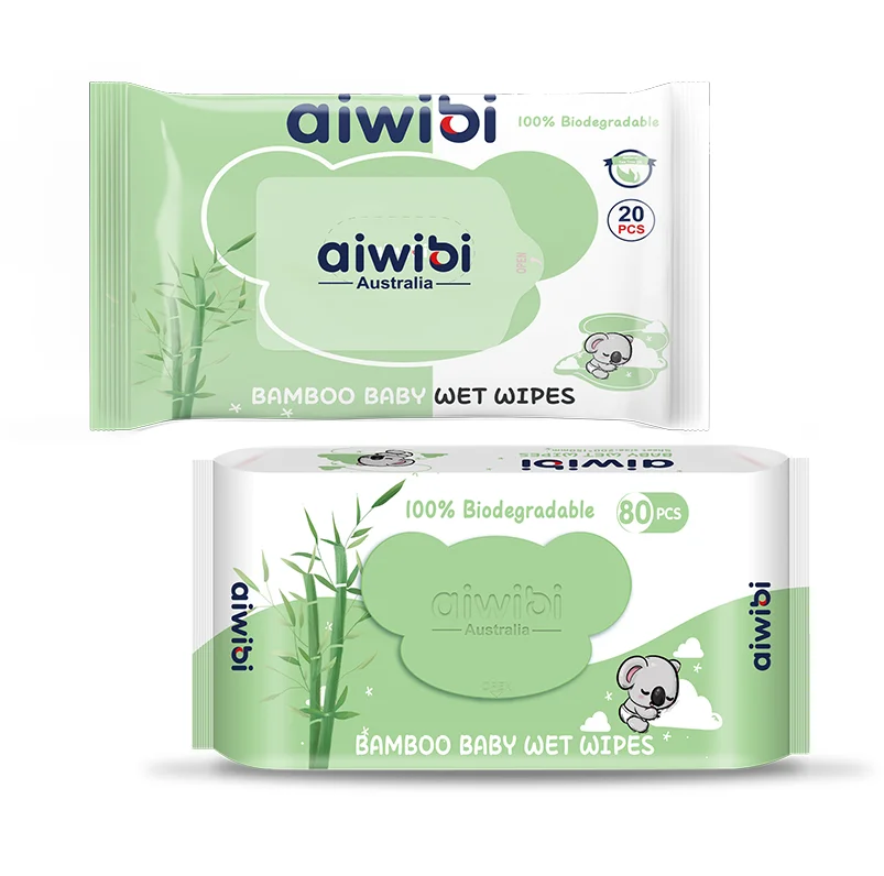 100% Biodegradable bamboo eco-friendly organic naturally sensitive skin wholesale baby wipes