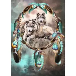5D Diamond Painting Wolf Animal Rhinestone Picture DIY Full Diamond Embroidery Mosaic Handmade Art Painting Home Decoration Gift