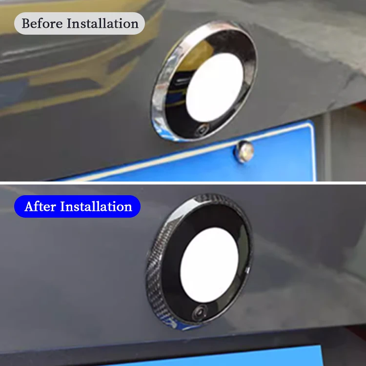 For BMW 4 Series G22 G23 G26 2021-2023 Trunk Logo Panel Decorative Frame Cover Real Carbon Fiber Car Exterior Accessories