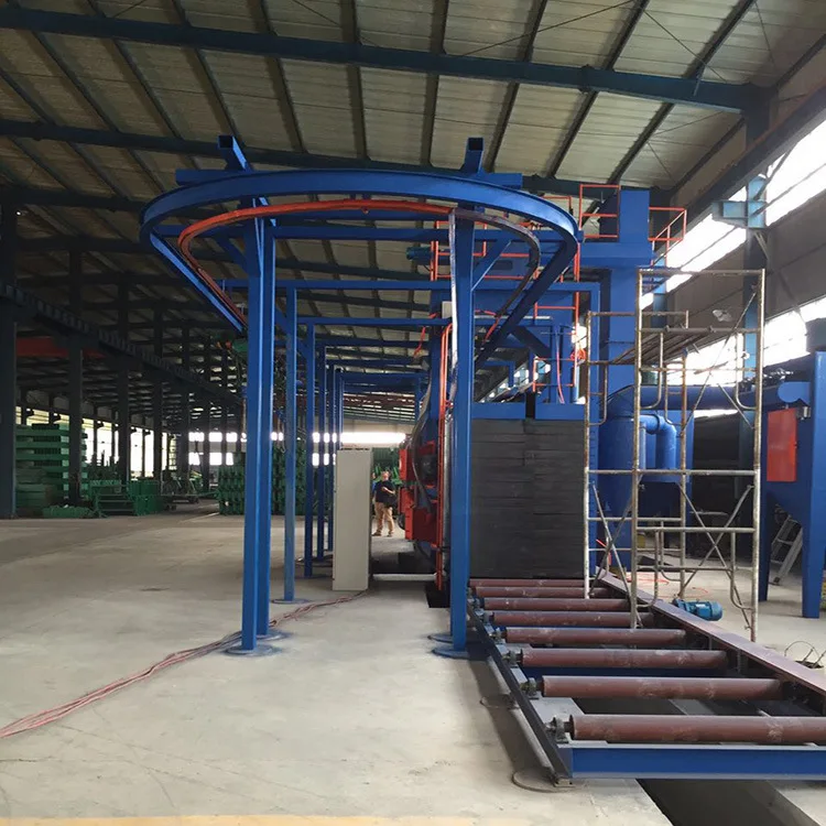 Q38 series catenary shot blasting machine sand cleaning and derusting equipment