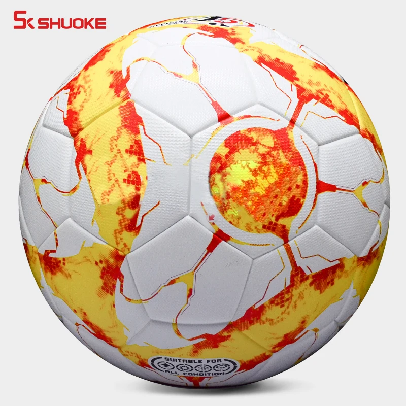 
customize football ball PU thermal bonded soccer ball size 5 standard for match/train 