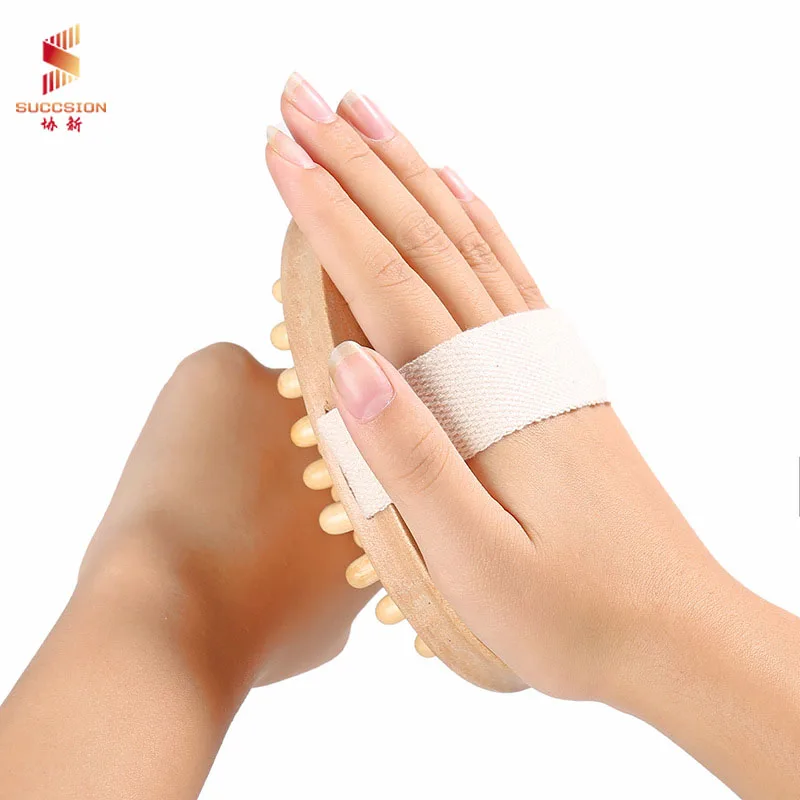 Stock wooden air cushion massage brush wooden essential oil body massage handheld massager