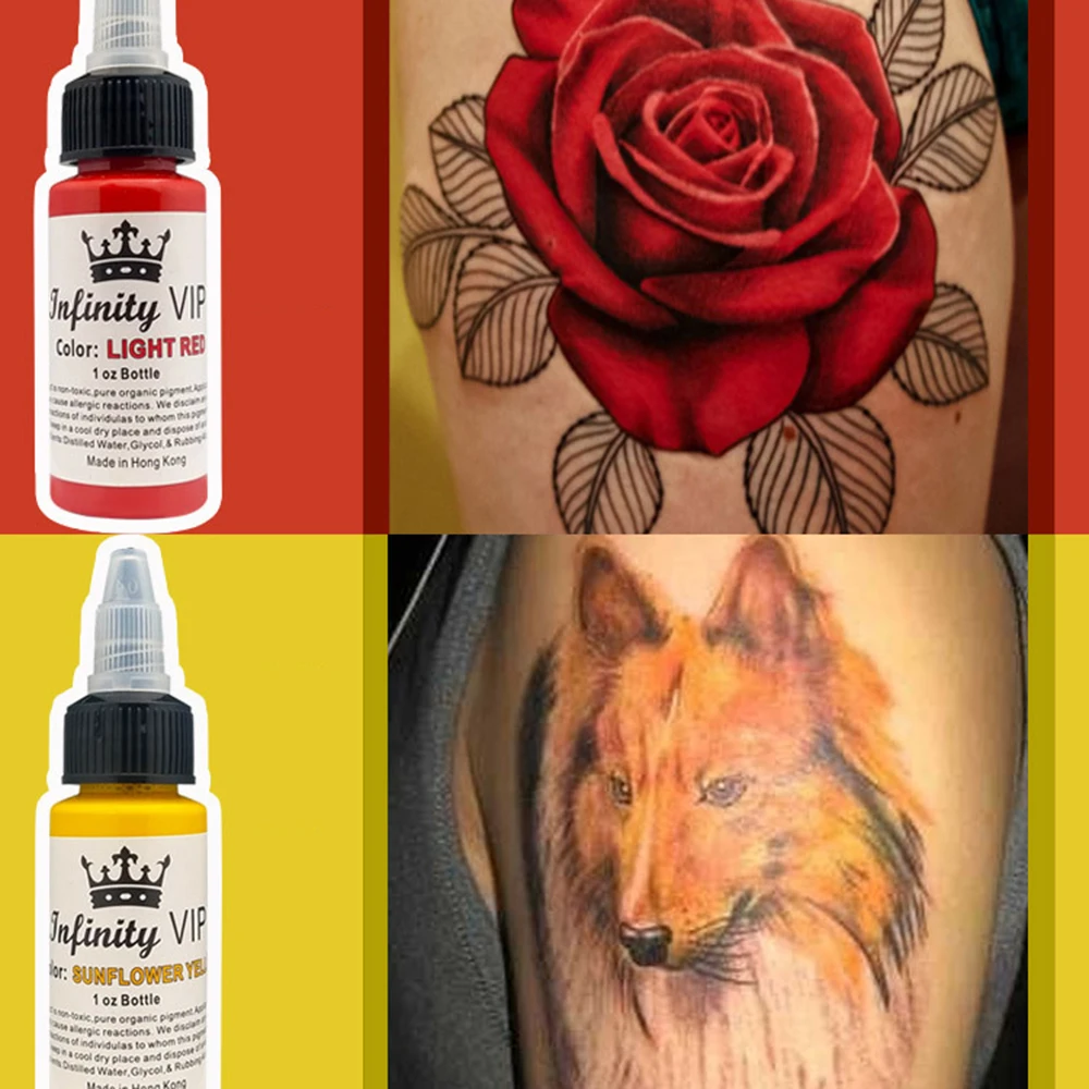 30ml Tattoo Ink Pigment Body Art Tattoo Kits Professional Beauty Paints Makeup Tattoo Supplies Semi-permanent