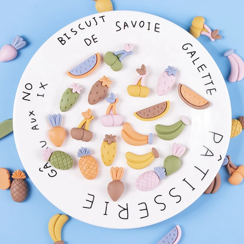 Paso Sico Popular Cute Fruit Shape Resin 3d Nail Art Decoration Charms For Lady Female DIY Design