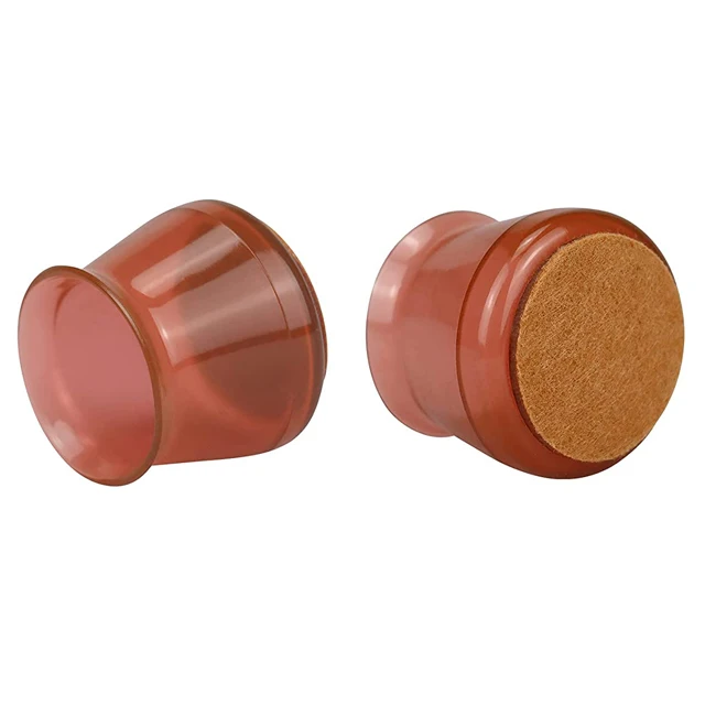 
Brown Transparent Mute Wooden floor Anti-scratch chair leg protect cover felt silicone table chair leg caps 