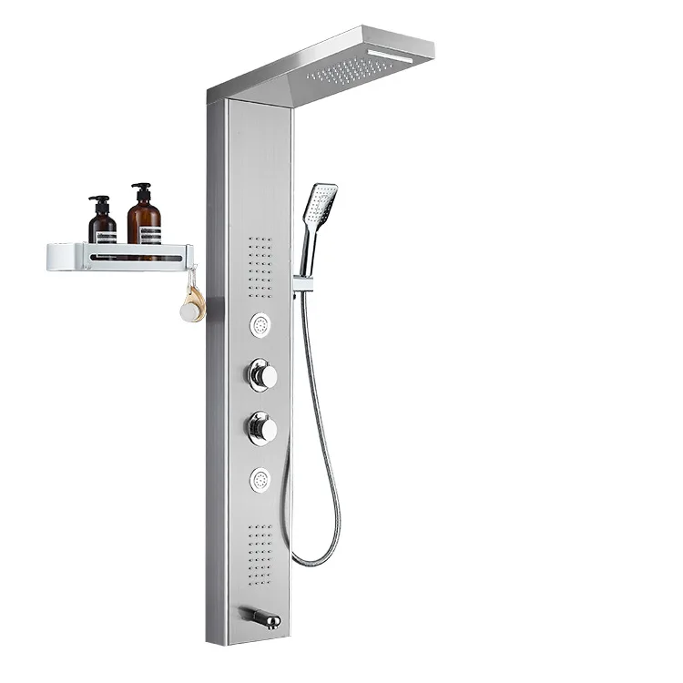 2022 ACE thermostatic innovative smart thermostatic bathroom stainless steel waterfall wall shower panel