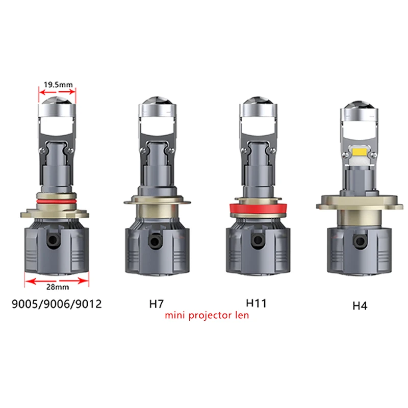 RTD A80 led  Car  projector mini  lens laser led headlight H7 H4 9005 H11 led light bulb with projector lens for car