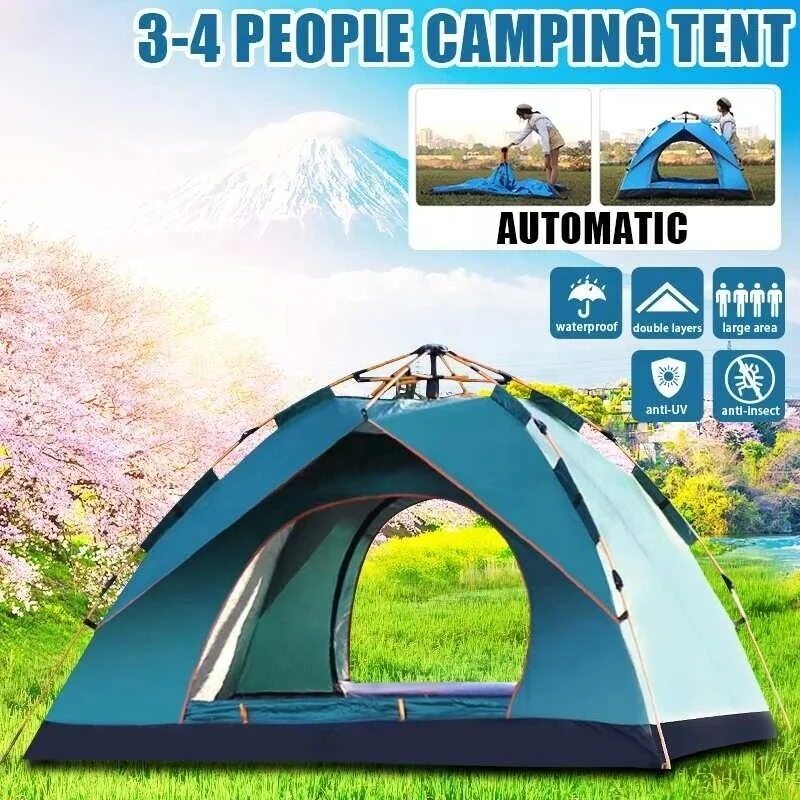 Wholesale Automatic Instant Tent Outdoor Waterproof Tenda Camping Glamping Pop Up Tents For Family