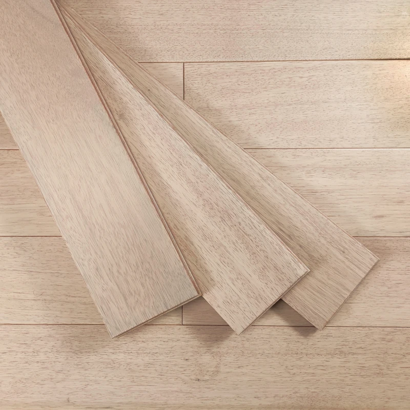 Indoor Bedroom Cream Solid Wood Flooring Wear-resistant Moisture proof hardwood flooring