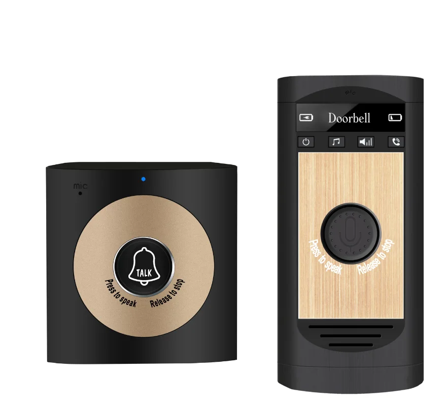 Simple Wireless Low Power Voice Intercom Doorbell Two-way Conversation Intercom Kit Home Doorbell