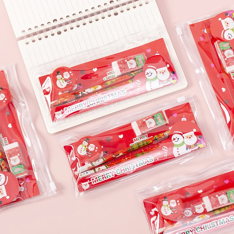 Amazon Best Selling Wholesale Christmas Kids Creative Pencil Set Student Pencil Set Gift