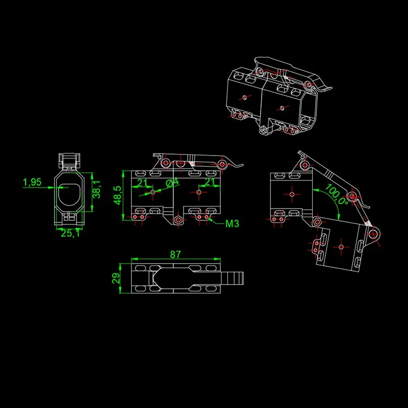 Accessories Drone Aluminum Alloy Multirotor UAV Drone Tube Joint Agriculture Drone UAV Pipe Folding Arm Clamp