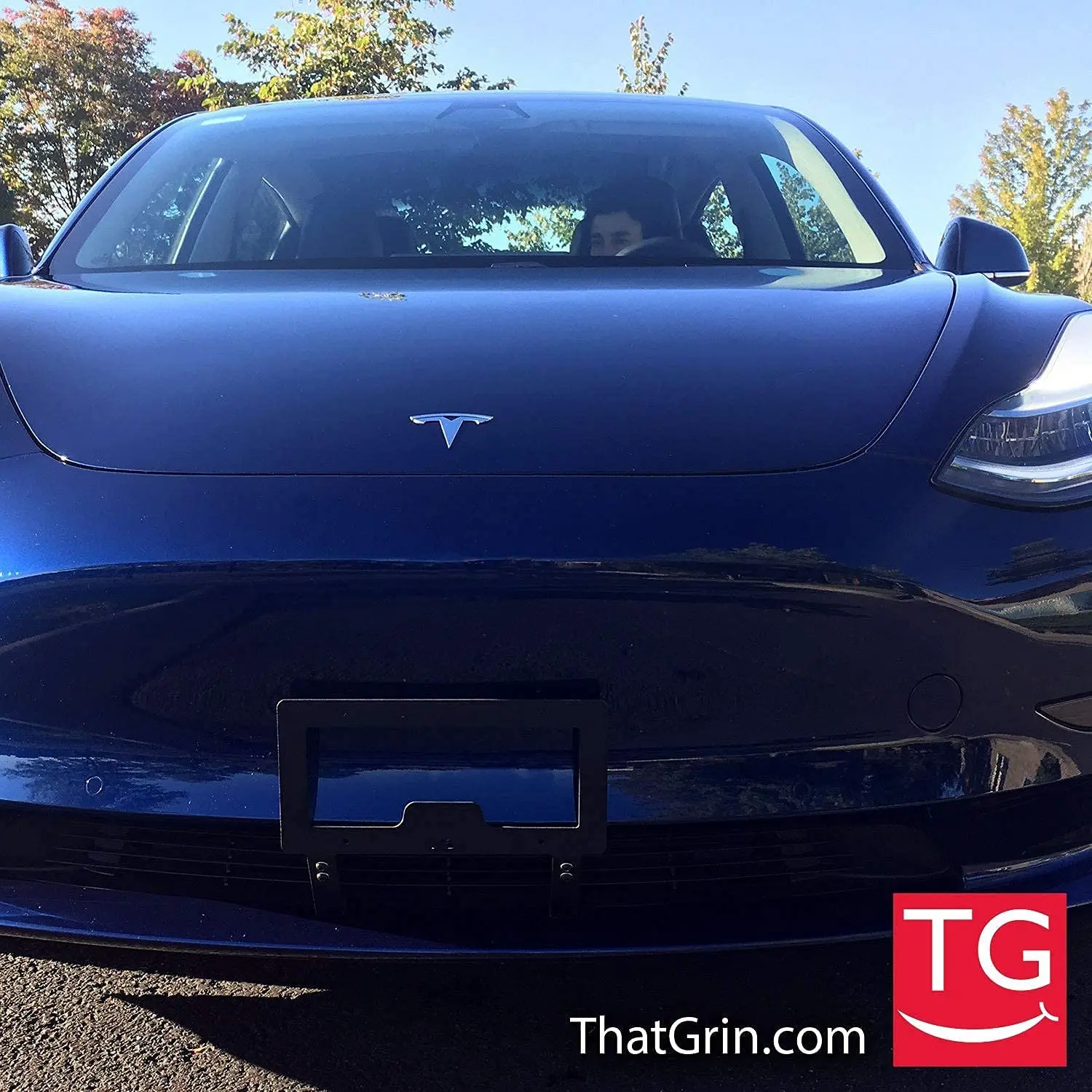 Tesla Model 3 Front License Plate USA-Made Version  NOT plastic NO Adhesives NO Holes Mounting Holder 2022 2021