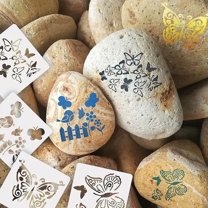 Butterfly Stencil  for Crafts Reusable Reusable  Paint  DIY Craft Plastic Drawing  for Painting on Wood Wall Home Decor