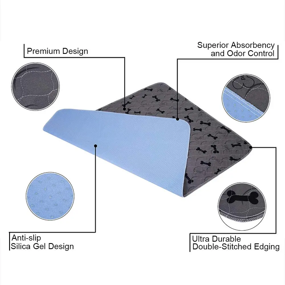 Extra Large Washable Reusable Waterproof Pet Pee Pads for Dogs Pee Training