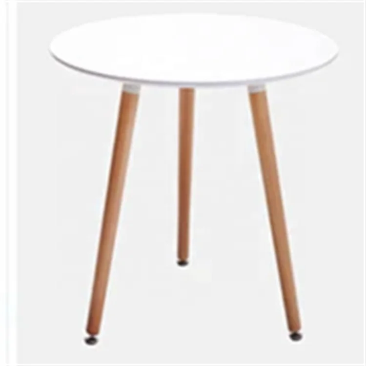 Office Kitchen Modern Wood Legs White Round Mdf Dining Table living room tables Kitchen Dining Table
