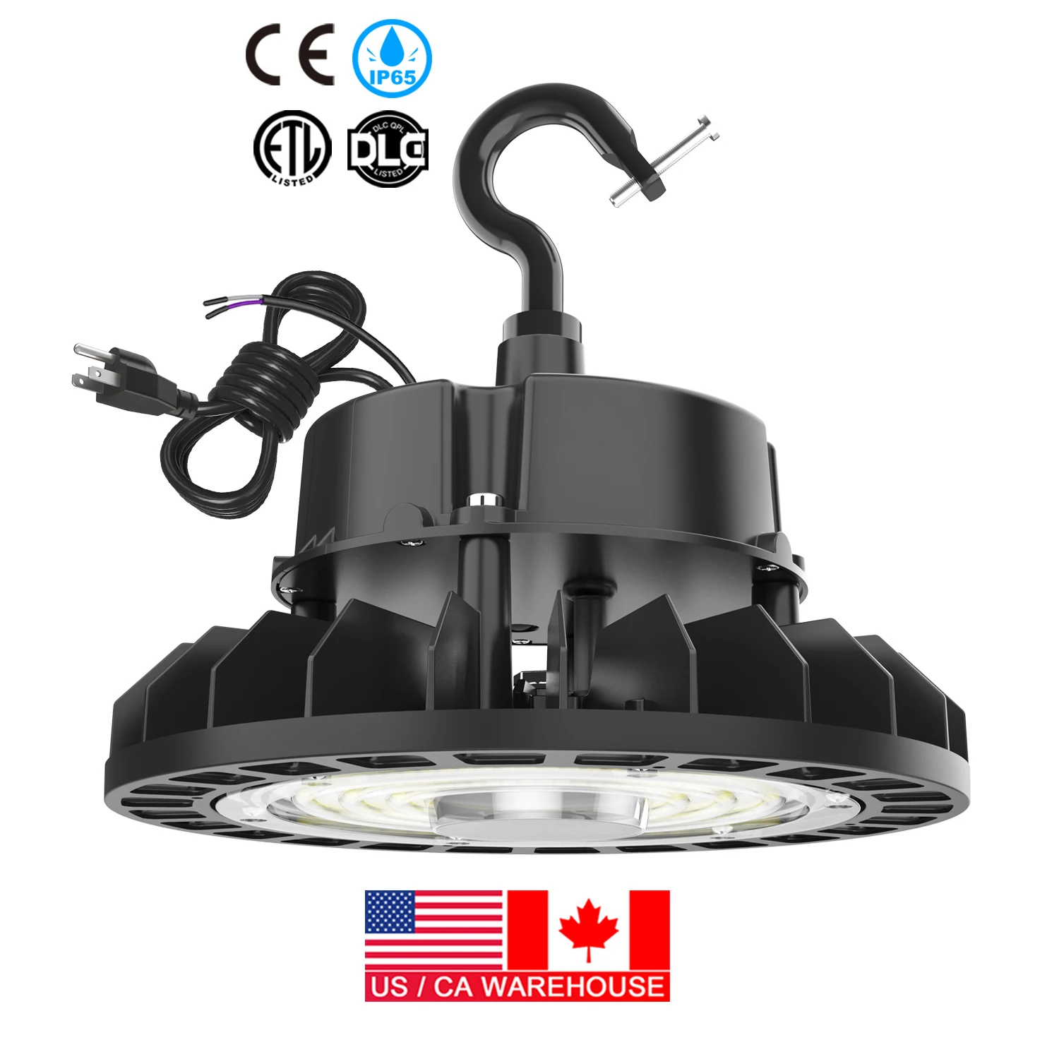 120V -277V 3 Wattages 3 CCT Changeable 160lm/w LED UFO Bay Light For Warehouse Indoor Using 100W 150W 200W 240W