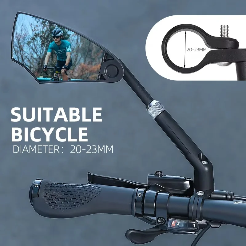 Bicycle Rearview Mirror Universal Wide-Range 360° Adjustable Mirror For Mountain Road Bike Motorcycle Scooter Safety